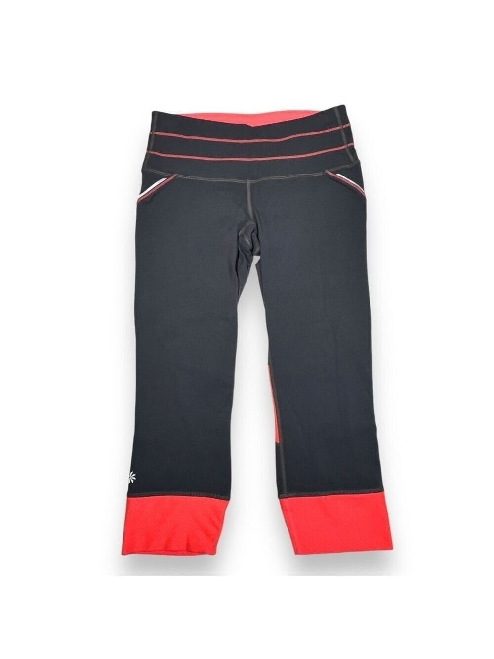 Athleta Women’s Vibe Relay Capri Gray Pink Size Small